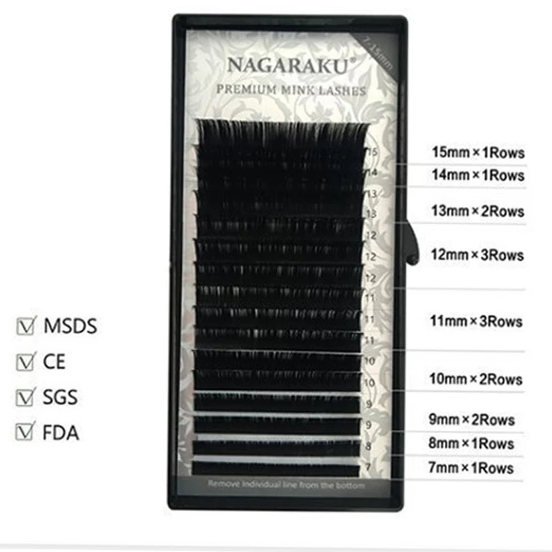 Eyelash Extensions Individual Eyelash C D Curl Natural Long Faux Mink Eyelash False Eyelashes Fake Lashes Grafting Eyelash
