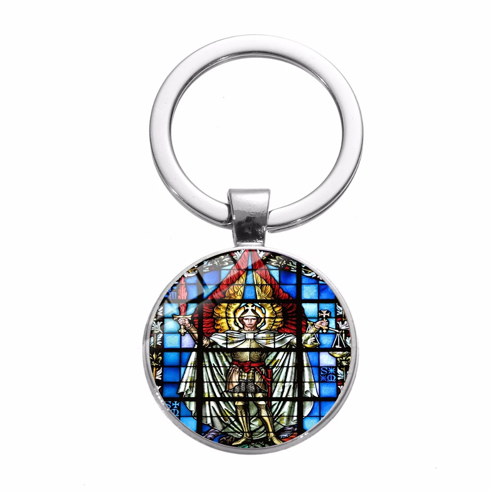SONGDA винтажный брелок-Шарм Archangel St. Майкл защитит меня, священный щит, защита, знак отправления, брелок, Христианский подарок - Цвет: Style 7