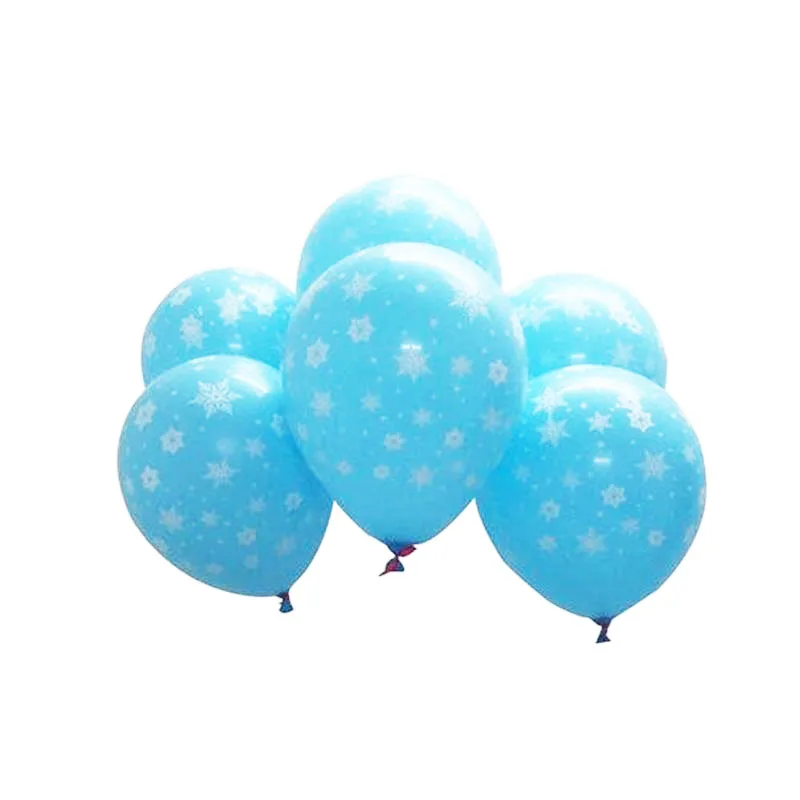 12pcs/lot Christmas Snowflake Latex Balloon Clear Air Balloons Birthday Party Merry Christmas Decor Kids toy Helium Ballon - Цвет: Blue