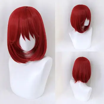 

V3 Killing Harmony Yumeno Himiko Red Short Wig Cosplay Heat Women Party Hair Danganronpa Costume Wigs Resistant V4P1