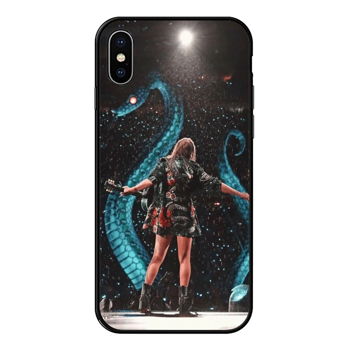 Мягкий ТПУ чехол для телефона для iPhone X 10 pop singer Taylor для iPhone 6 6S 7 8 Plus 7 8 XS MAX XR Черный силиконовый чехол