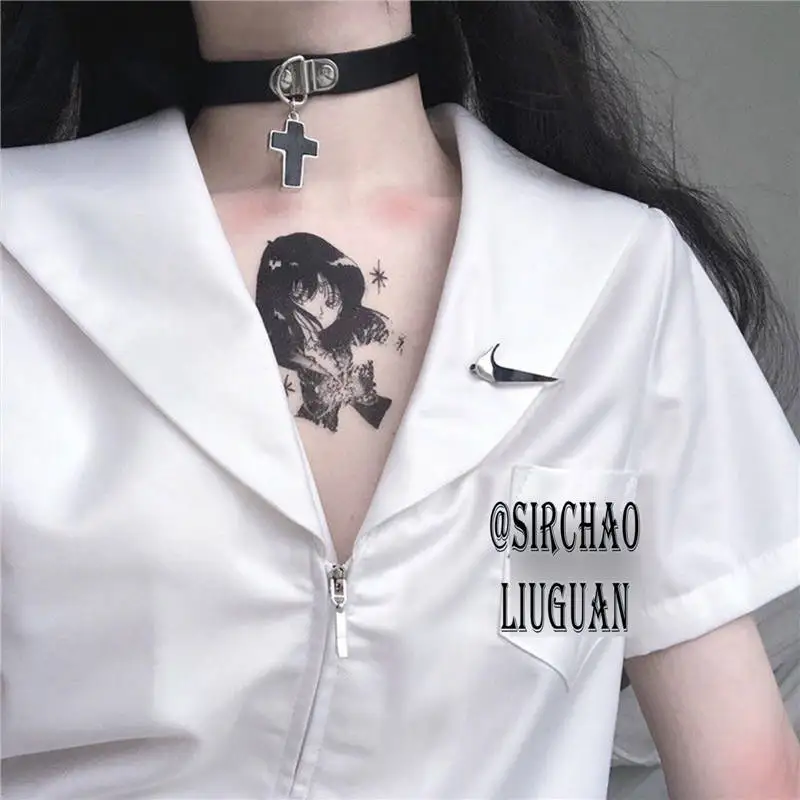 KingDeng Ожерелье Крест Choker Кожа Панк Аксессуары Черный Персонализированные Хип-Хоп Готический Заклепки Партия Женщины Ювелирные Изделия