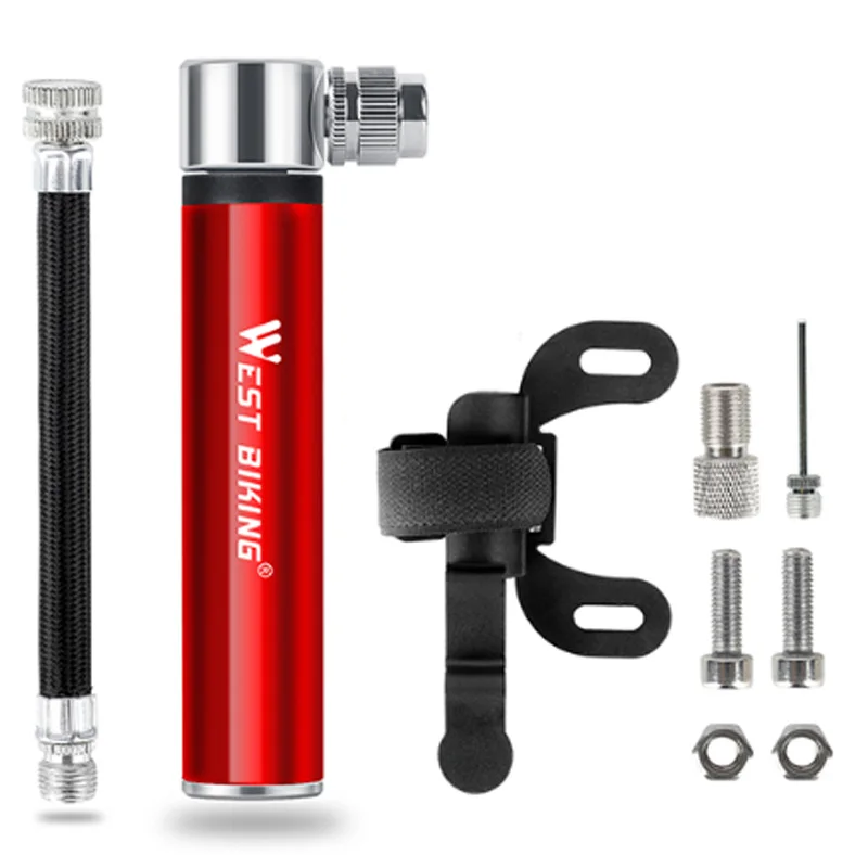 WEST BIKING велосипедный насос из алюминиевого сплава 120 PSI Schrader Presta Road горный MTB велосипедный воздушный насос для велосипедных шин