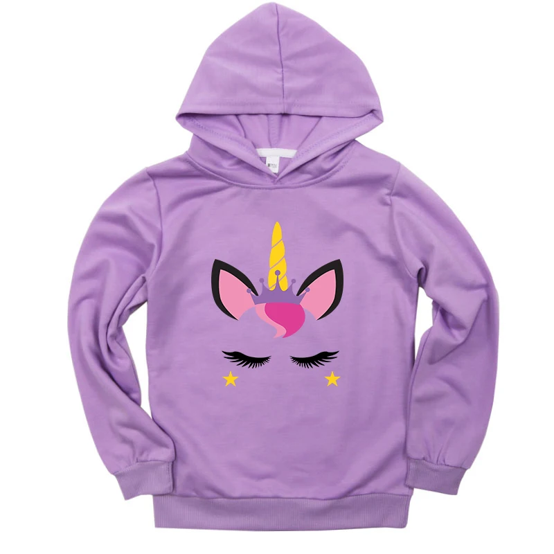 Hoodies 8 Толстовка с единорогом для малышей; сезон весна-осень; Повседневный свитер для мальчиков и девочек; коллекция года; топы с длинными рукавами; толстовки для малышей; детская теплая одежда; пальто - Цвет: Hoodies 8