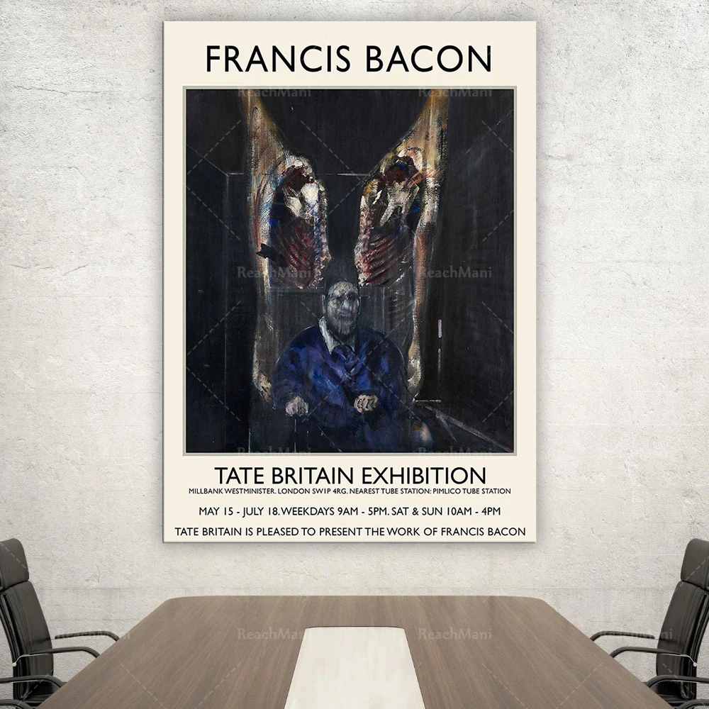 FrancisBaconExhibitionPosterGalleryQualityFigureWithMeatWallArtDecorMultipleSizes