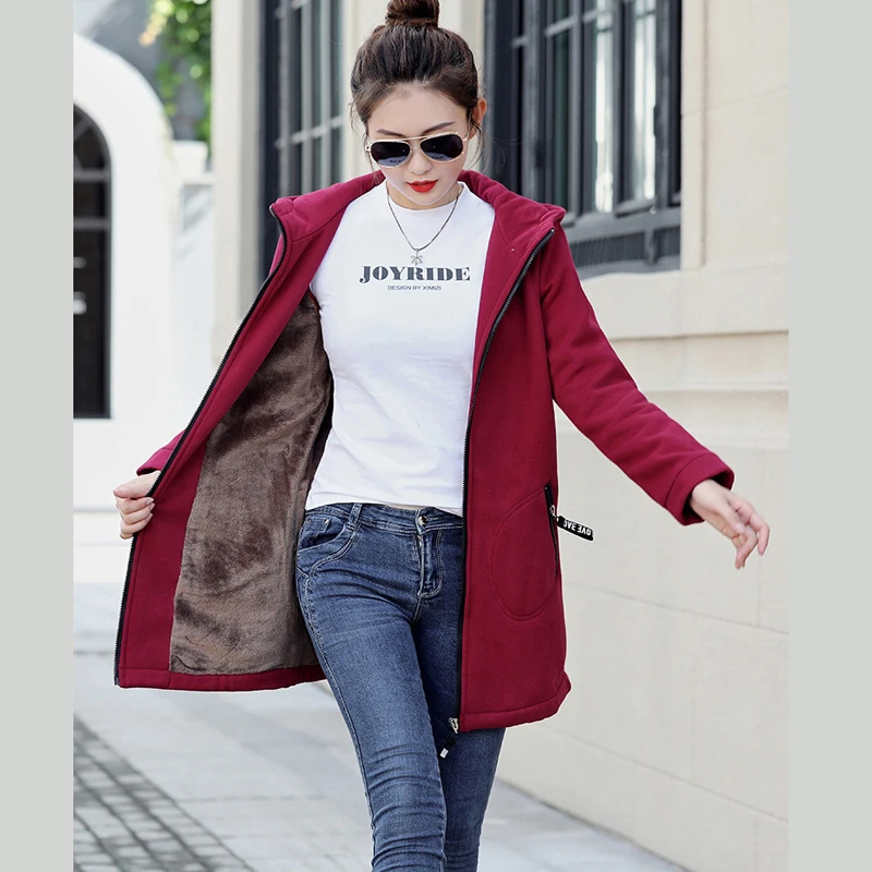 Hoodies Women Fleece Hoodie Plus Size 7XL Sweatshirts Autumn Japanese Fashion Oversized Ladies Warm Hooded Jacket Free Shipping