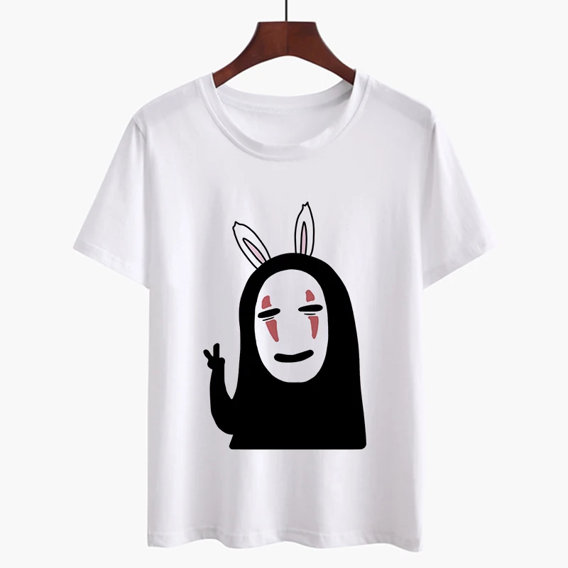 Новинка, Kawaii, унесенная призраками, безликая футболка, модная, Harajuku, короткий рукав, WhiteTops, женская одежда, винтажная, Camiseta Mujer - Цвет: 4898