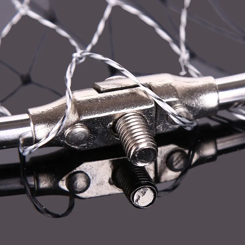 Нержавеющая сталь сачок ГОЛОВА складной обруч Dyneema String Bag Dip Net рыболовные аксессуары
