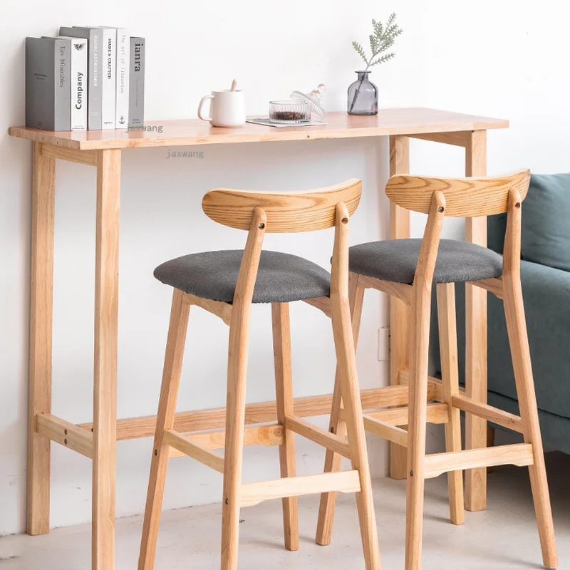 geestelijke gezondheid achterstalligheid creatief Massief Hout Woonkamer Bar Stoel Moderne Minimalistische Keuken Rugleuning  Barkrukken Nordic Receptie Restaurant Pub Hoge Voet kruk| | - AliExpress