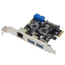 USB 3,0 Ethernet адаптер 3 Порты и разъёмы USB 3,0 концентратор 10/100/1000 Мбит/с PCI-E на RJ45 гигабитный сетевой адаптер Usb Ethernet сетевой карты