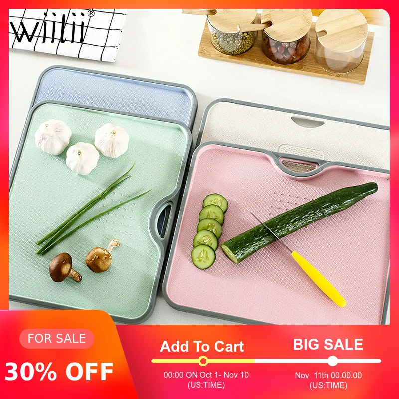 

Kitchen Non-slip Chopping Blocks Tool Flexible Double Face Cutting Board Kitchen PP Cutting Board Classification Chopping Board
