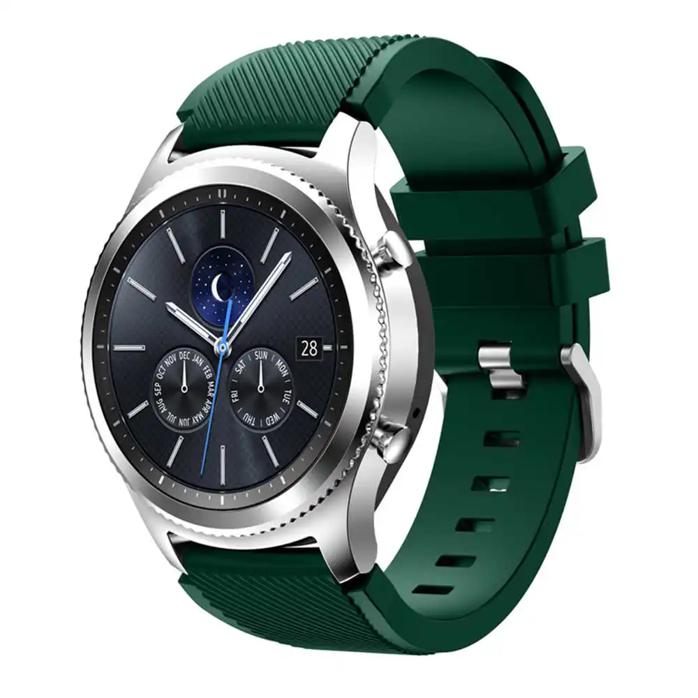 Горячая Распродажа! Классический ремешок s3 Frontier для samsung Galaxy Watch 46 мм ремешок 22 мм силиконовый браслет huawei watch GT ремешок S3 smartwatch