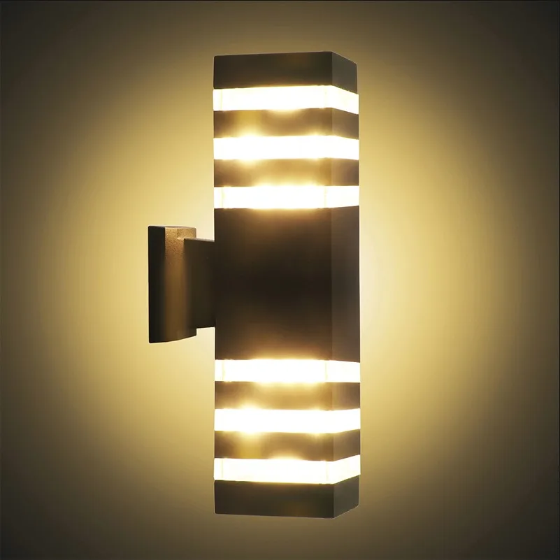 Современный водонепроницаемый вверх вниз алюминиевый Cuboid LED Настенные
