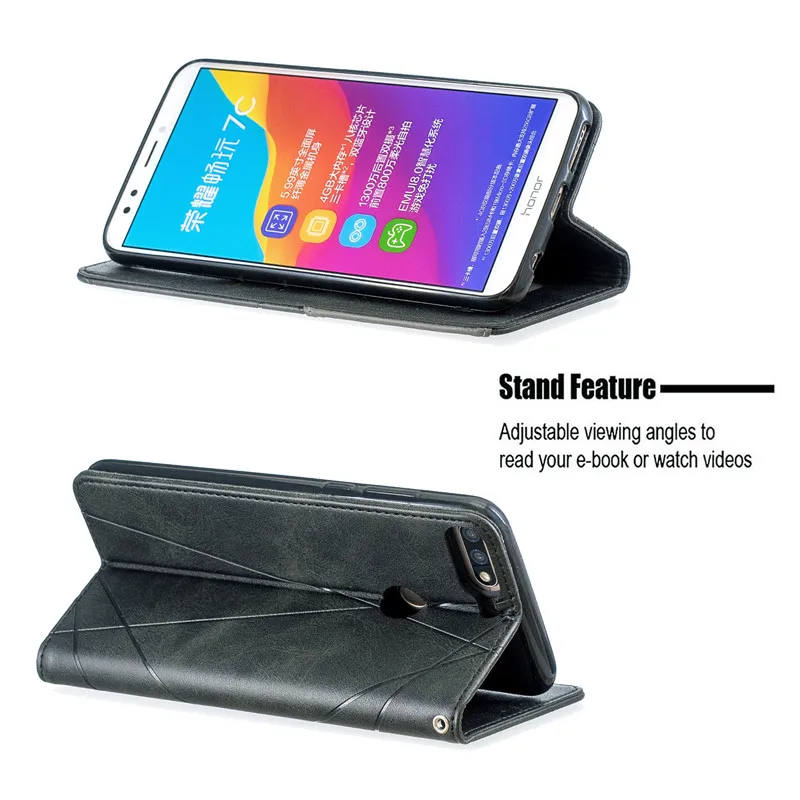 화웨이 명예 7C AUM-L41 케이스 자석 플립 케이스 화웨이 명예 7C 러시아어 버전 7A 커버 5.7 가죽 전화 케이스