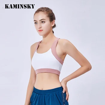 

Kaminsky Sporting Workout Vest 3 Colors Wireless Bra Women's Girls Lady Stereotyped Beauty Back Tops Sporty Bra Running