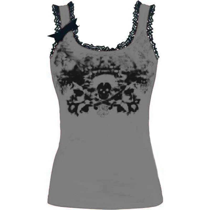 Womens Tank Tops Skulls Flower Skull Print Tank Tops Womens Summer Skull Tank Top Tanks