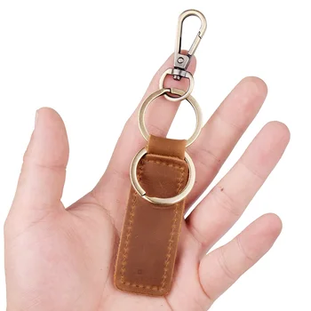

Genuine Leather Vintage Key Holder women Men Car Keychain Ring Cowhide Key Cover Organizer Housekeeper Key Case 2020Hot Sale