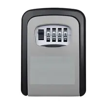 Chave de segurança caixa de armazenamento chave de alumínio ao ar livre dígitos combinação de montagem na parede bloqueio senha cofres de segurança