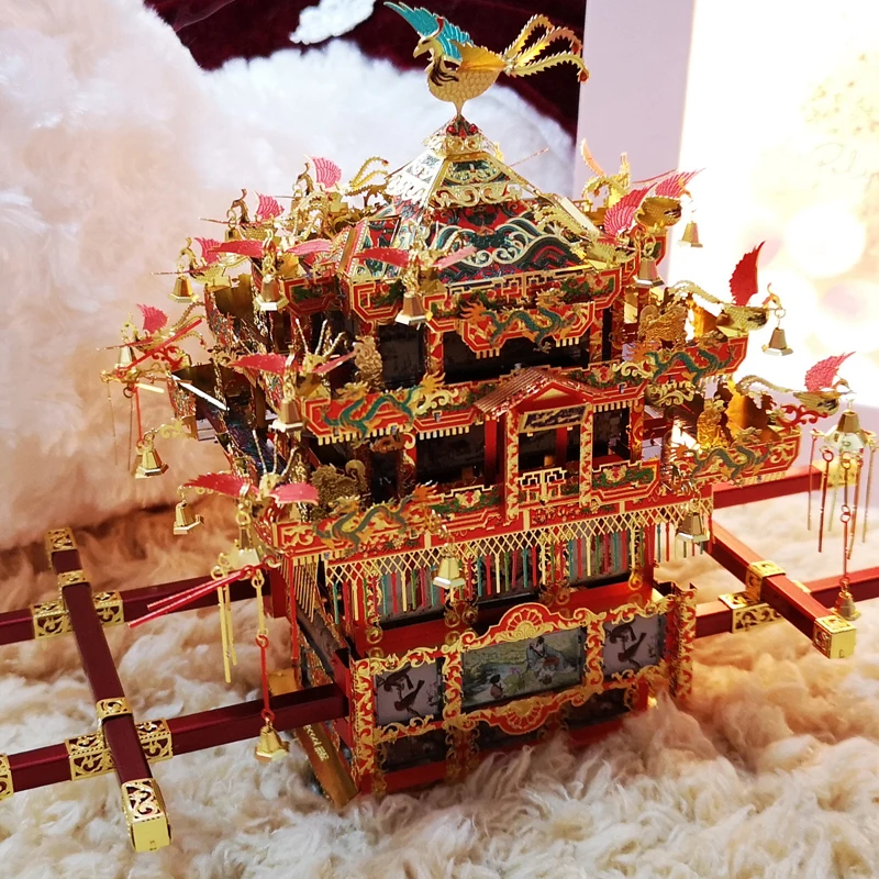 Piececool, P116-RGN, стул для новобрачных, седан, 3D головоломка, металлическая модель, игрушки для детей, 288 шт, металлические парс, 4 листа, новинка, Souptoys