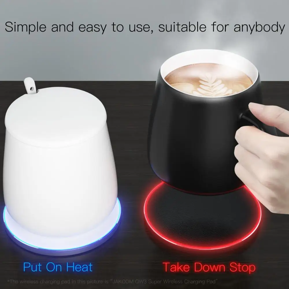 JAKCOM HC2 Wireless Heating Cup For men women car wireless charger pad headphone stand rgb 2020 gadgets cargador 30w