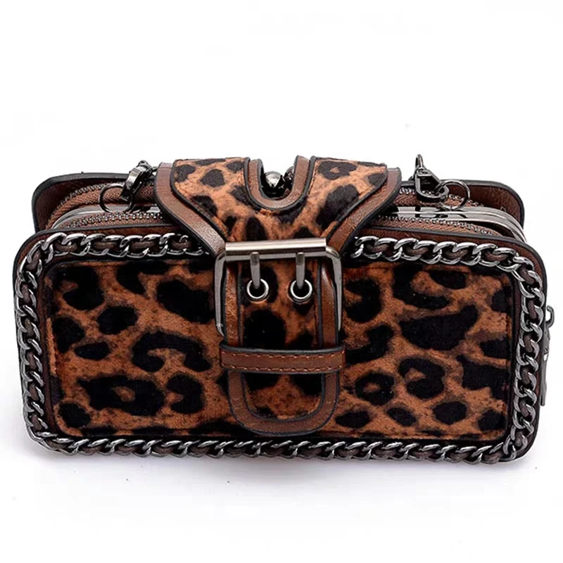 

Sexy Leopard Print Women Crossbody Bags Messenge Shoulder Bags Female flap 2019 New Fashion Bag For Women Party Work Chain Bags