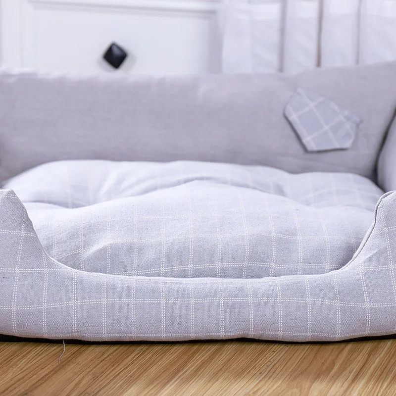 Waterproof Bottom Kennel Soft Fleece Dog Beds For Large Dogs Warm Cat Bed House Plaid Pet Sofa Dog Winter Warm Beds S M L XL Waterproof Bottom Kennel Soft Fleece Dog Beds For Large Dogs Warm Cat Bed House Plaid Pet Sofa Dog Winter Warm Beds S M L XL