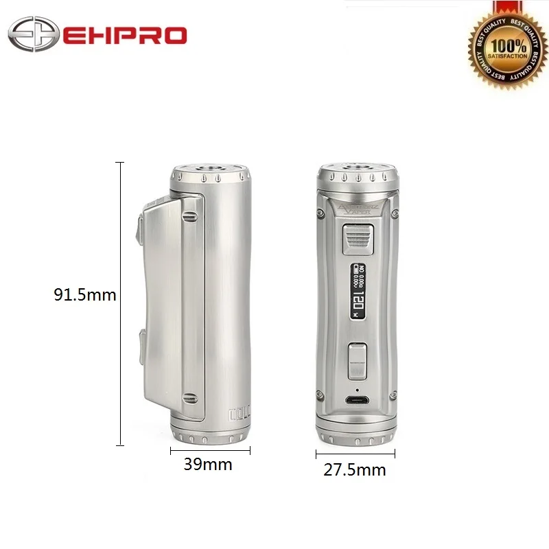 Оригинальный боксмод Ehpro из холодной стали 100 120 Вт 0 0018 с Сверхбыстрая скорость