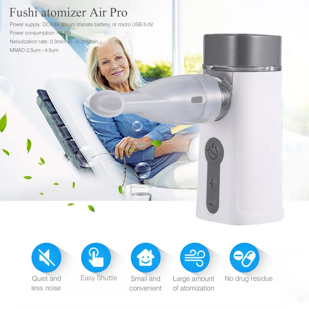 USB Charging Air Plus III Nebulizer for Children Adult Inalador Nebulizador Inalador Portatil USB Medical Equipment Nebulizer