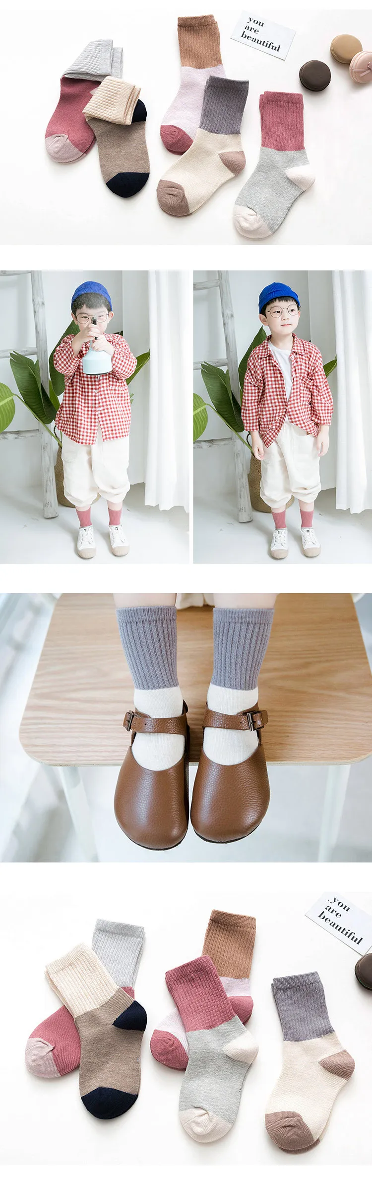 От 1 до 12 лет, 5 пар в упаковке, осенние и зимние детские носки Розовые Носки для мальчиков и девочек детские носки