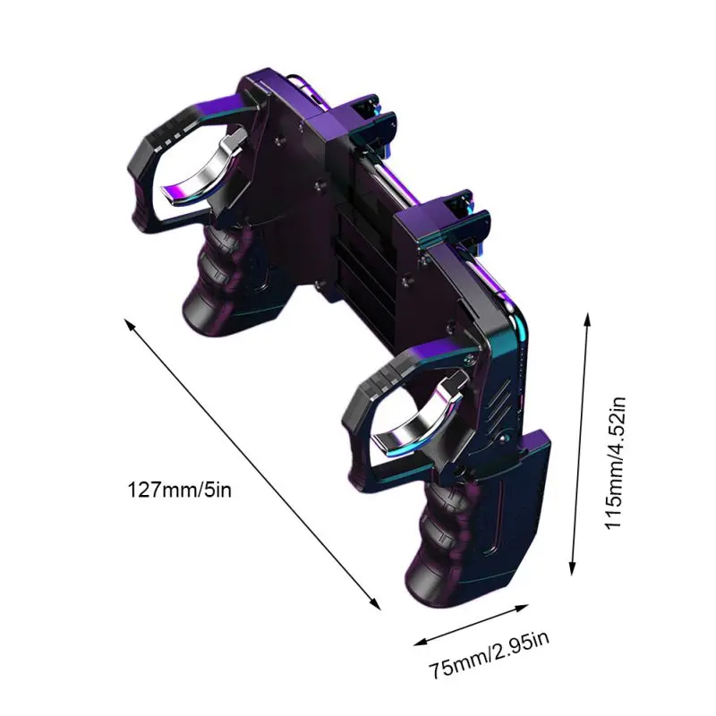 K21 Mobile Game Controller 4 Finger Compatible For PUBG Cellphones Trigger Joystick Gamepad eats ch