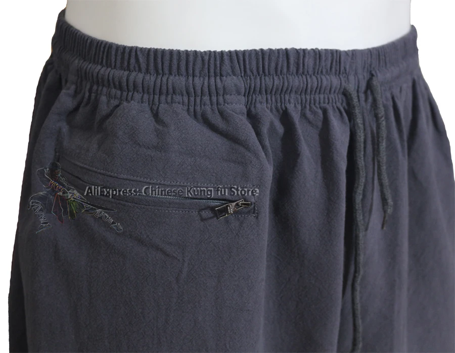 Thick Cotton Buddhist Monk Trousers Shaolin Tai Chi Kung fu Pants New Design 4 Colors