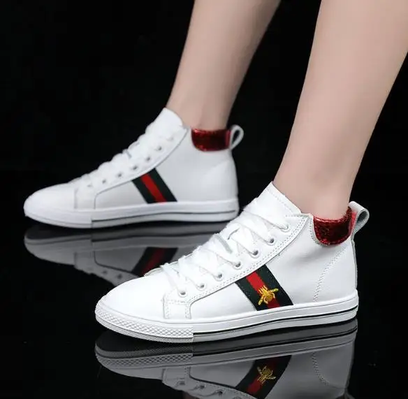 Белая обувь; женские кроссовки на платформе; женские кроссовки; basket femme boots; женские кроссовки; zapatillas mujer chaussure; женская обувь - Цвет: Красный