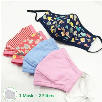 

PM2.5 Children's Mask Pure Cotton Filter Protective Mask Dust And Haze Proof Pluggable Filter 2-10 Years Old Kids