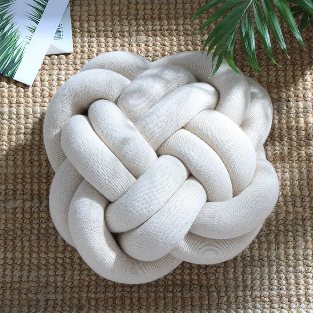 Light apricot HobbyLane простой сплошной цвет завязанная подушка для дивана офисная подушка для отдыха акриловая - Цвет: Light apricot