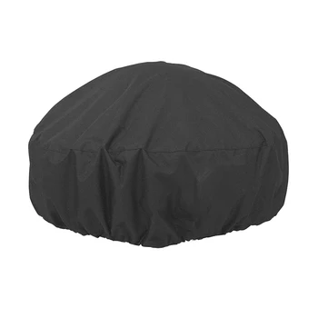 

Polyester BBQ Cooking Outdoor Waterproof Picnic Fire Pit Cover Patio Protector Easy Clean Black Foldable Anti Dust Protective