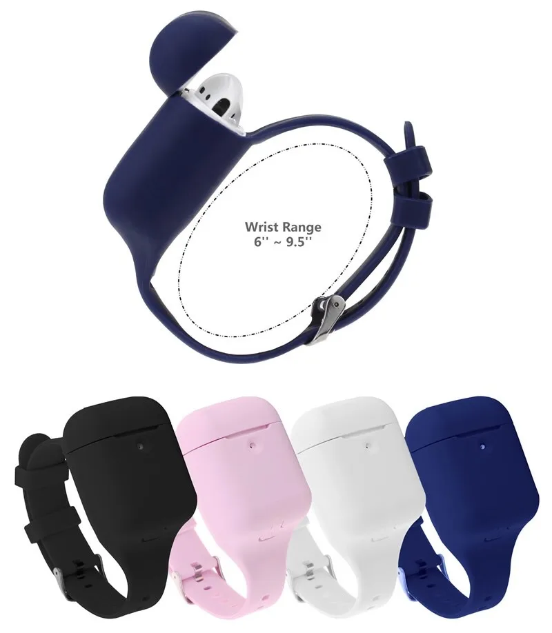 Для Apple AirPods чехол для спорта на запястье роскошный портативный силиконовый Bluetooth беспроводной чехол для наушников для AirPods