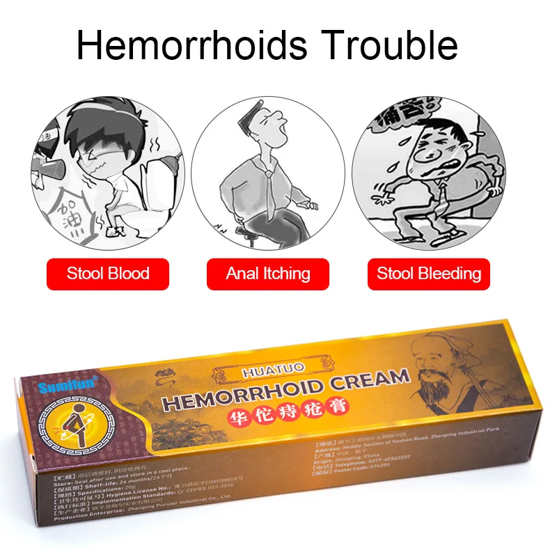 1pcs Tubes Hemorrhoids Ointment Painkiller Pain Relief External 100% Original Chinese Cream Anal Fissure Medical Plaster K10001