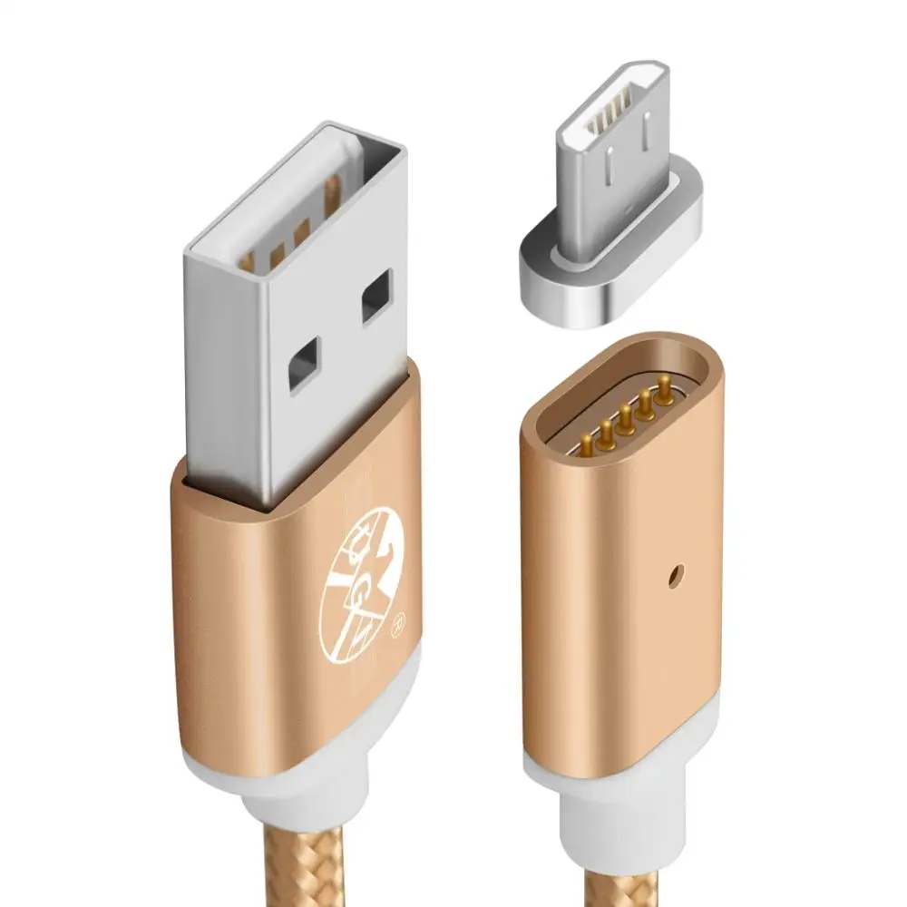 Gold Micro USB Usb type C/IOS/Android Micro Магнитный кабель type-C USB-C быстрое зарядное устройство Адаптерный магнит Шнур для iPhone 5 6 7 samsung мобильных телефонов - Цвет: Gold Micro USB