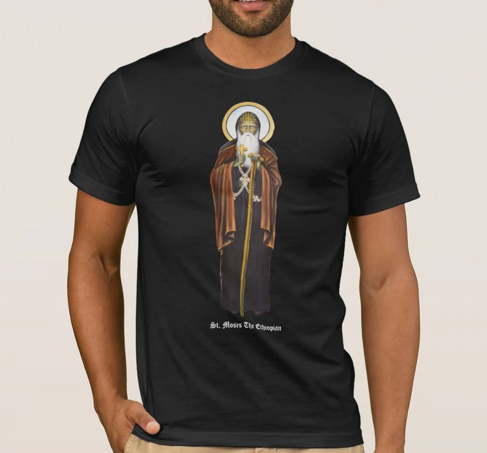 

Ethiopian Saint Moses Men's T-Shirt. Summer Cotton Short Sleeve O-Neck Unisex T Shirt New S-3XL