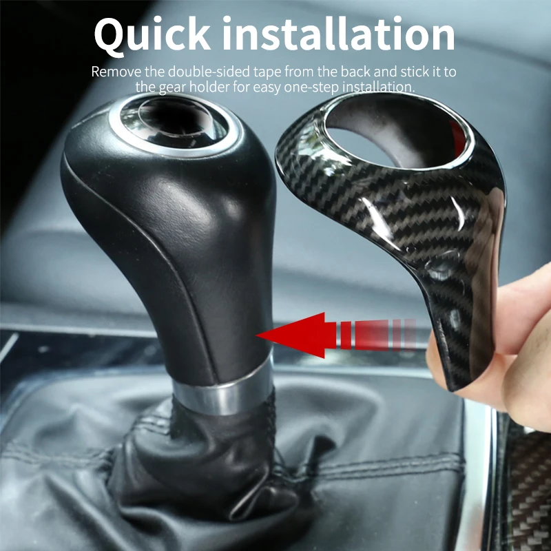 

Carbon Fiber Gear Shift Knob Cover For Mercedes-Benz W204 W212 C E A G GLS Class glk Gear lever cover Sticker