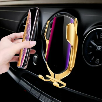 

Wireless Charger Car Mount Automatic Clamping Fast Charging Cell Phone Holder S55