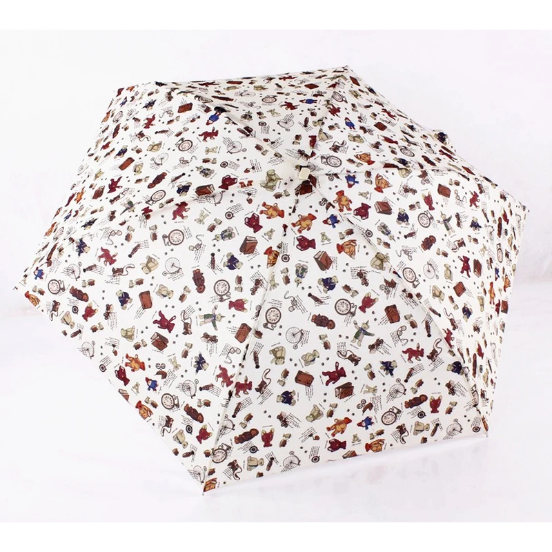 Карманный мини-зонтик для женщин УФ маленькие Зонты ровный руль мультфильм девушки Водонепроницаемый Портативный Сверхлегкий Путешествия paraguas mujer