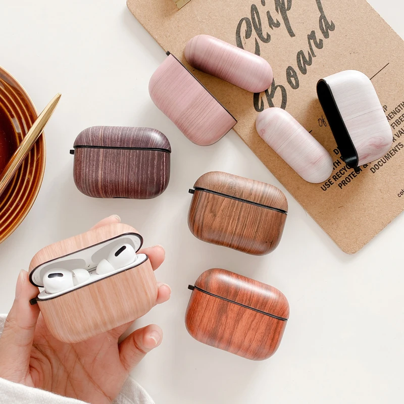 Роскошный Ретро деревянный ящик для Airpods pro защитный чехол наушников Apple Air pod Pro |