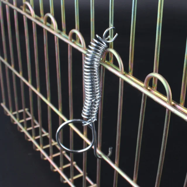 5/7/8.2/11.3Cm Cage Door Spring Hook Metal Spring Hooks Sturdy Tension Fixing Spring For Wire Rabbit Bird Hamster Cages 10Pcs 3