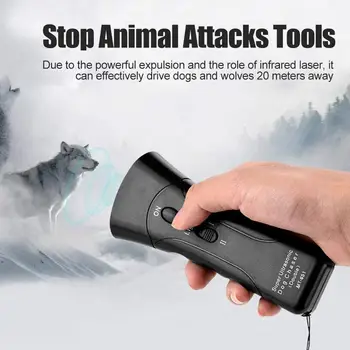 

Ultrasonic Dog Chaser Stop Aggressive Animal Attacks Repeller With Flashlight,Handheld Stop Barking Device and Behavior Trainer