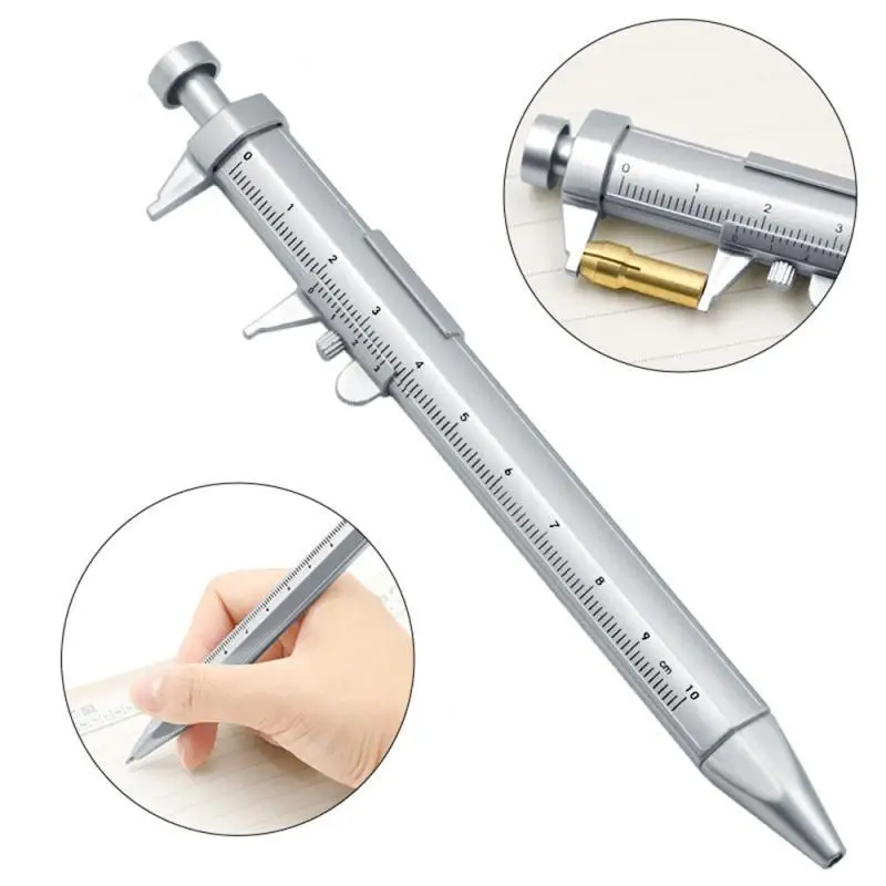 Ballpoint Pen Vernier Caliper Tool Silver Multifunction School Gifts Marker Practical Hand 0-100MM | Инструменты
