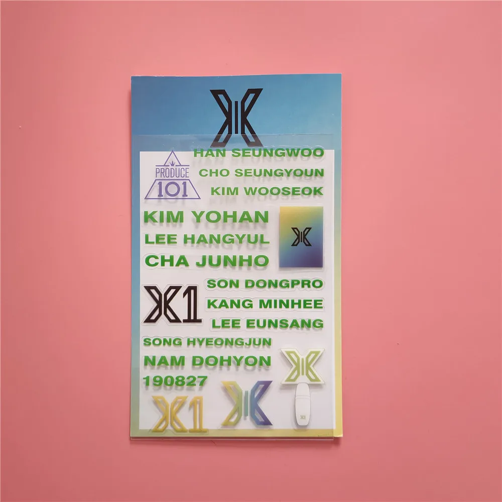 KPOP EXO X1 BLACKPINK GOT7 X ONE hair sticker студенческие прозрачные наклейки с персонажами из мультфильмов скрапбук Stickey Paste канцелярские товары Новые метки - Цвет: X1
