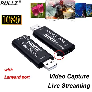 

Portable USB 2.0 Audio Video Capture Card HDMI 4K In 1080P Acquisition Card for PS4 XBOX Phone PC Game Recording Live Broadcast