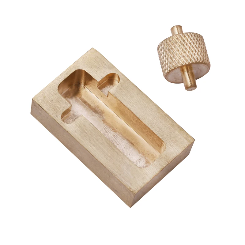 LMDZ Brass Edge Oil Box With Two Rollers Mini Side Oil Hopper Box Dye Box Bucket DIY Leather Craft Tool Mini-leather Processor