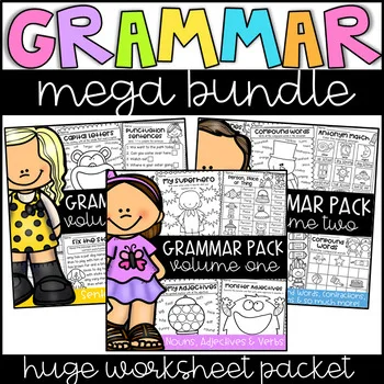 grammar worksheet bundle nouns adjectives verbs punctuation and more pdf file worksheets workbooks for kids language aliexpress